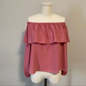 Aritzia?Wilfred?Morel Off Shoulder Blouse Pink